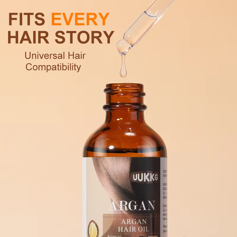Private Label Herbal Organic Hair Oil 60ml Natural Moroccan Argan Oil for Hair Treatment Scalp Care Anti Hair Loss Serum Oil