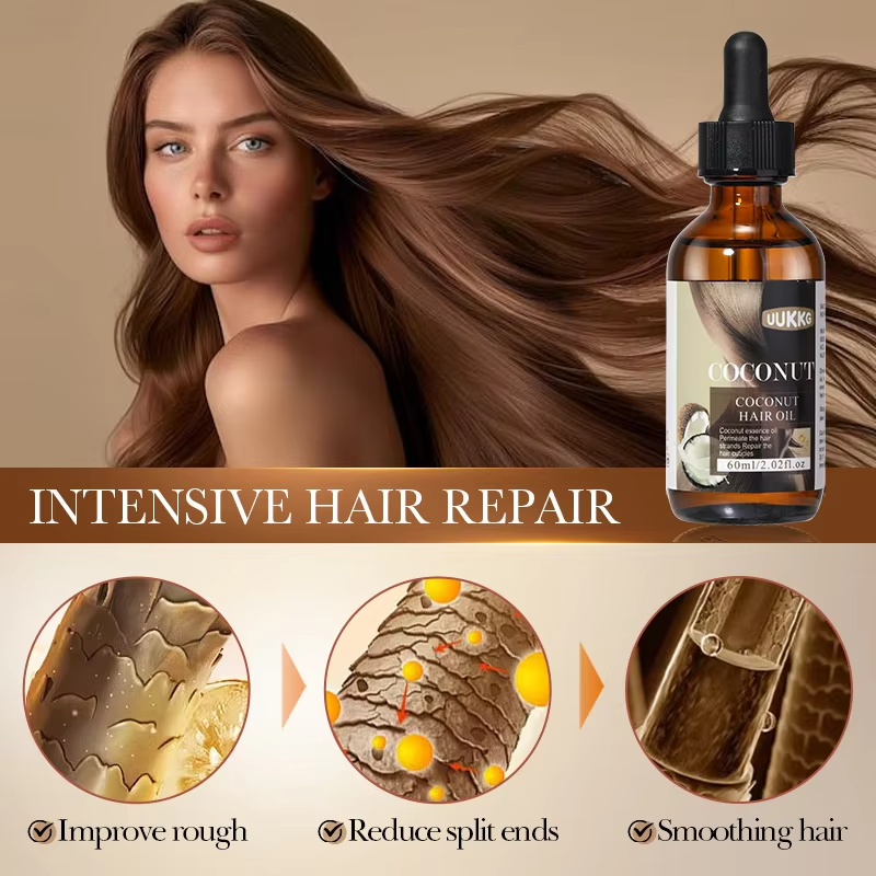 Private Label Herbal Organic Hair Oil 60ml Natural Moroccan Argan Oil for Hair Treatment Scalp Care Anti Hair Loss Serum Oil