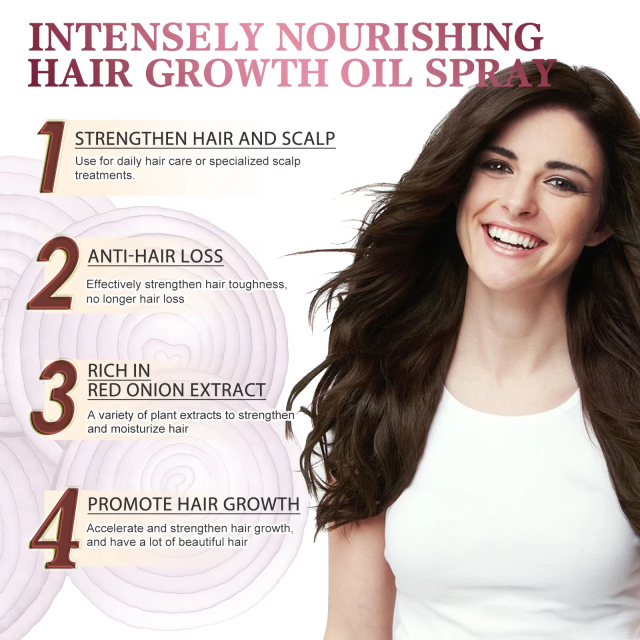 Natural Organic Scalp Vegan Red Onion Extract Hair Regrowth Essential Oil Damaged Hair  Loss Treatment Hair Care Oil