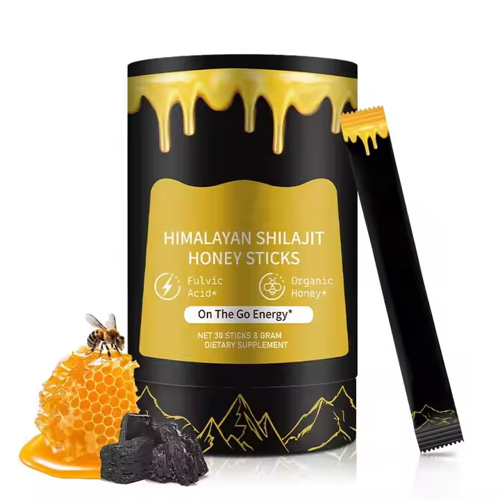 Shilajit Honey Sticks Private Label Nutrient boost Gummies Pack Sachets Other Healthcare Supplement Shilajit Honey Sticks