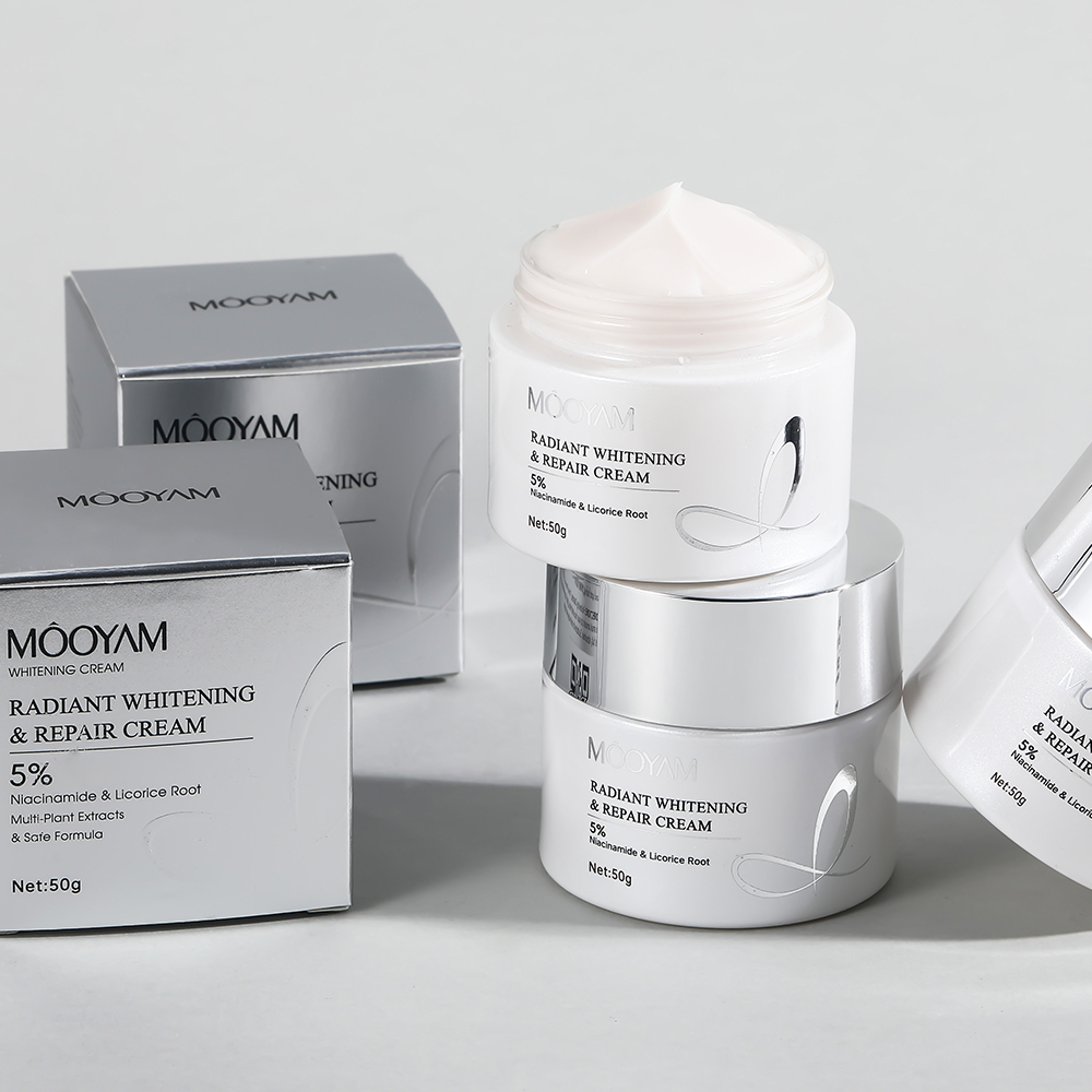 MooYAM Luxury Design Face Repair Cream Private Label OEM Anti-Wrinkle Whitening Facial Cream Niacinamide 50g Vegan Ingredients