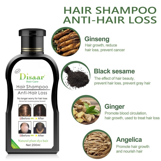 Disaar Anti Hair Loss Shampoo Organizer Men and Women Natural Ginger Growth Hair Shampoo for Damage Hair