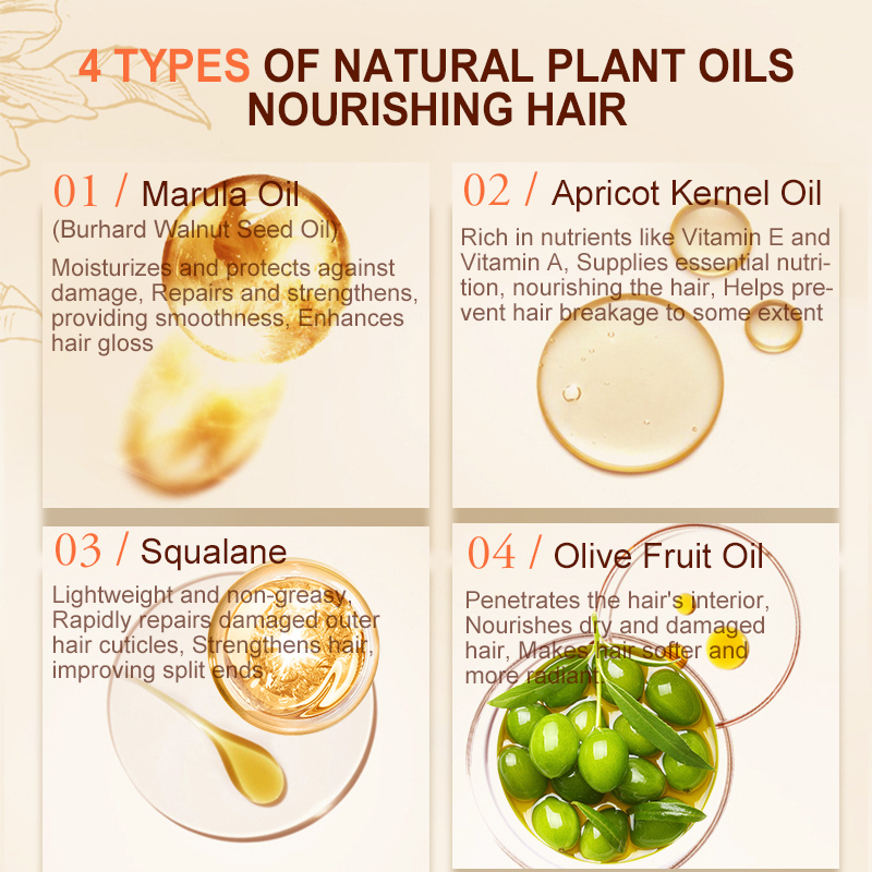 Private Label Instant Soft Smooth Silk Hair Serum Oil Nourishing Smoothing Hair Treatment Oil Organic Hair Oil Serum