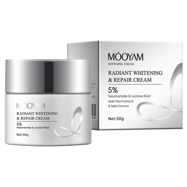 MooYAM Luxury Design Face Repair Cream Private Label OEM Anti-Wrinkle Whitening Facial Cream Niacinamide 50g Vegan Ingredients