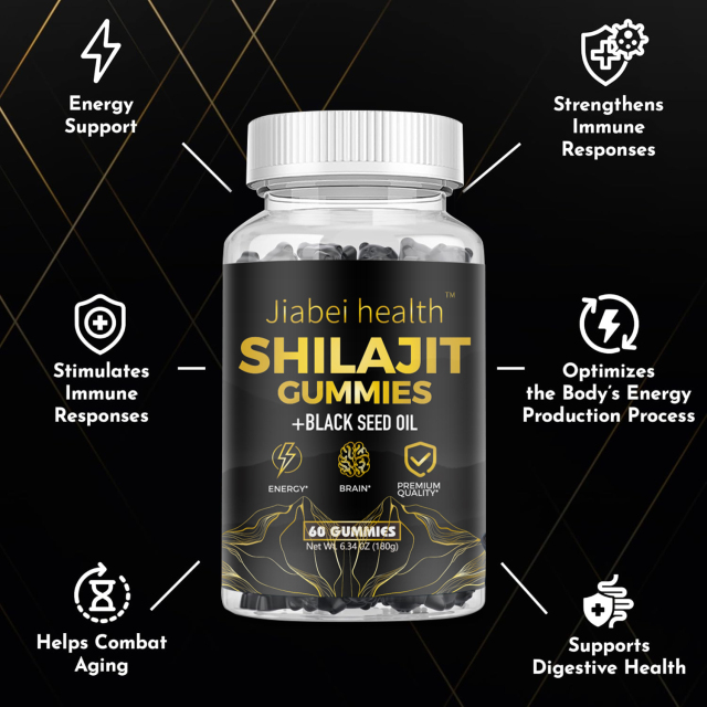 Pure Himalayan Shilajit Gummies for Adults Energy Boost Brain Health Immunity for Men and Women
