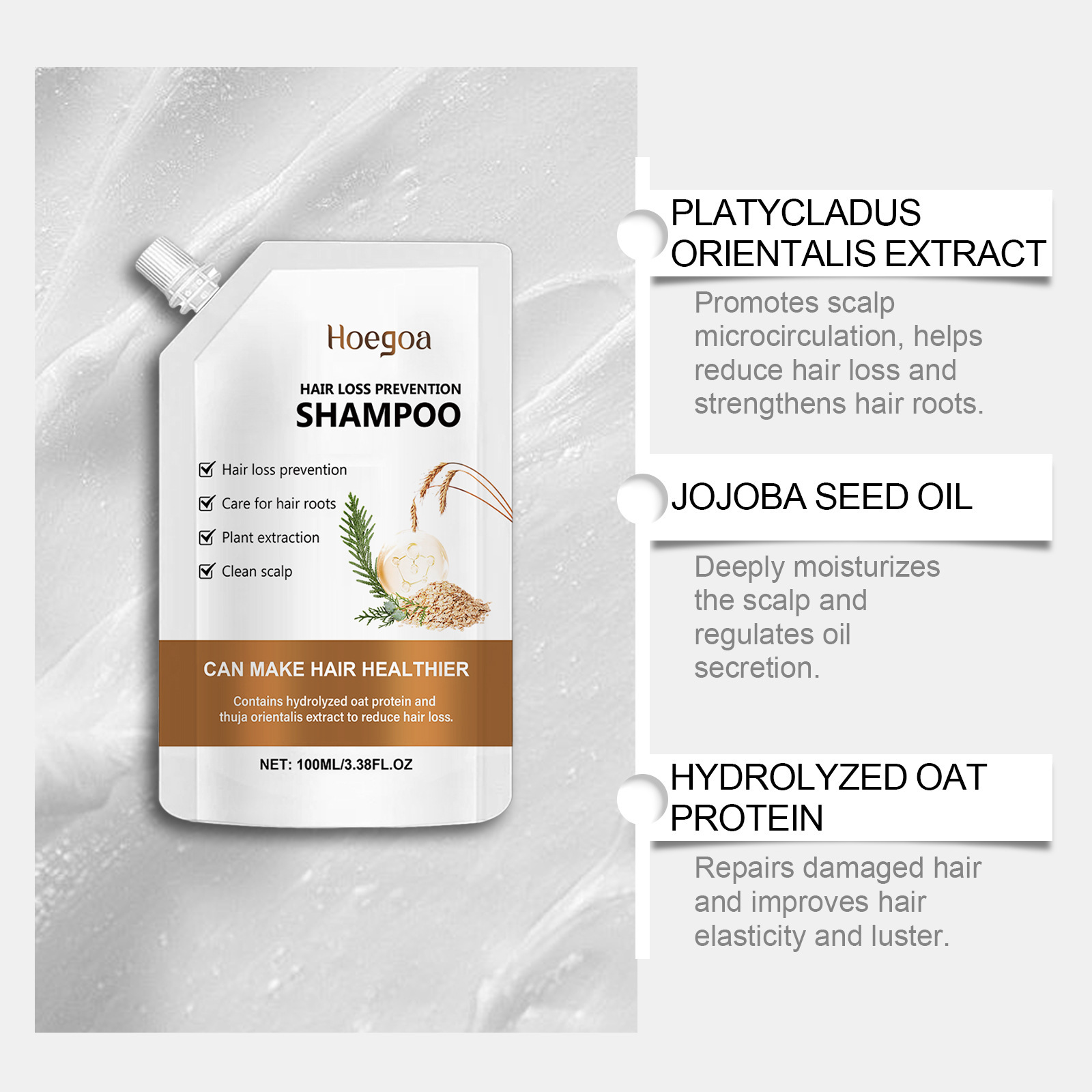 Hot Sale 100ml Lasting Fragrance Portable Hair Shampoo Moisturizing Nourishing Hair Shampoo for Men Personal Use Wholesale