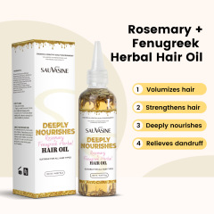 OEM/OBM 120ml Herbal Hair Care Oil Organic Rosemary Fenugreek Keratin Nourishing Moisturizing for hair care