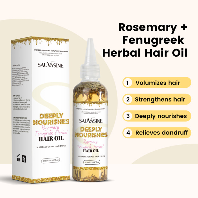 OEM/OBM 120ml Herbal Hair Care Oil Organic Rosemary Fenugreek Keratin Nourishing Moisturizing for hair care