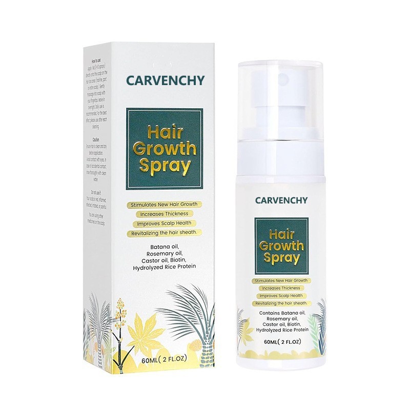 Private Label 60ml Herbal Hair Growth Oil Spray Anti-Loss Hair Serum for Thicken and Refreshing Hair-Loss Prevention Feature