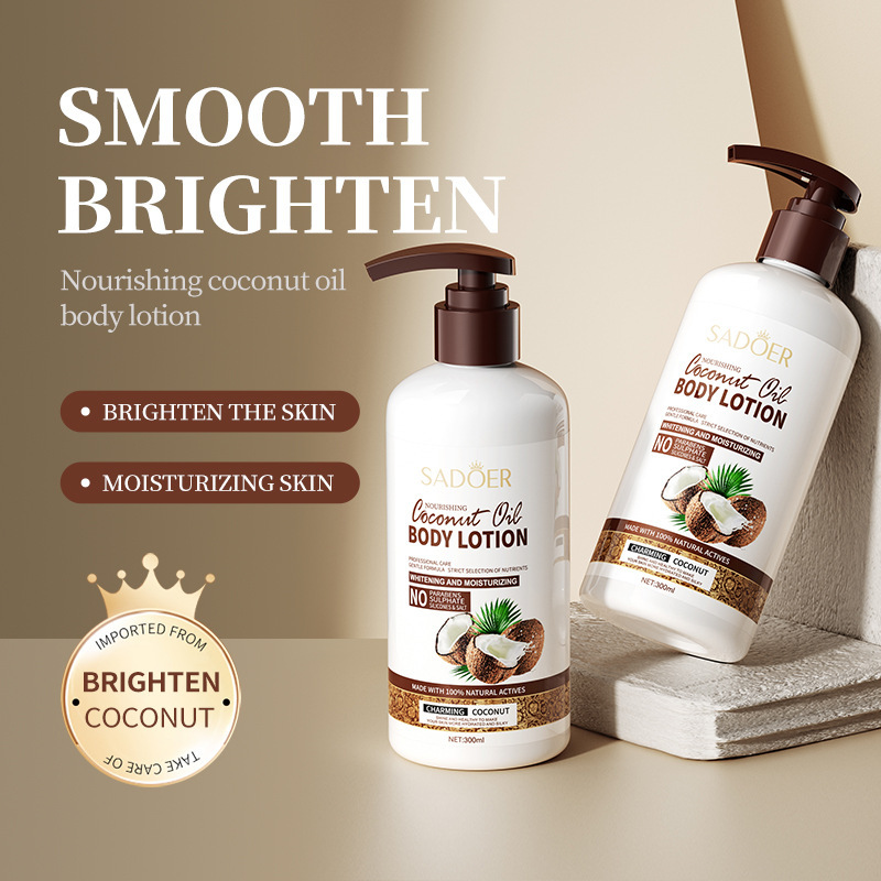 Private Label Organic Whipped Shea Butter Moisturizing Whitening Body Cream Custom Logo Coconut Oil Body Lotion