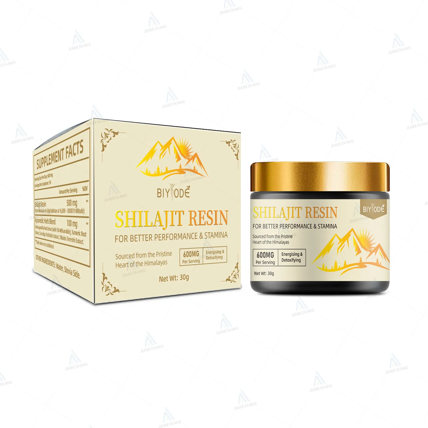 Hot Sale Ready Stock Private Label OEM ODM Custom Golden Cap High-End Natural Shilajit Resin Pure Himalayan