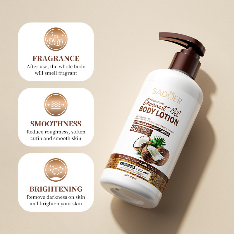 Private Label Organic Whipped Shea Butter Moisturizing Whitening Body Cream Custom Logo Coconut Oil Body Lotion