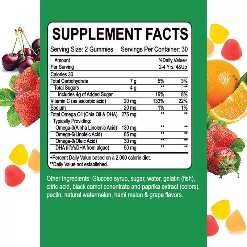 OEM Multi Vitamin Kids Health Immunity Support Vitamin Children Multi-vitamin Gummies Colorful Children Multivitamin Gummies