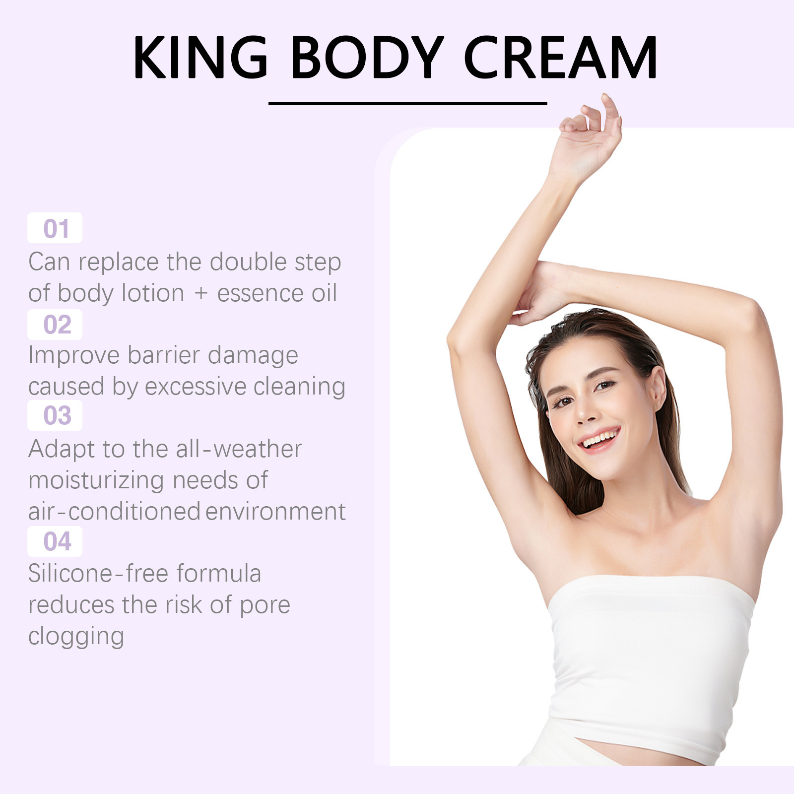 Shea Butter Body Cream for Daily Care Whole Body Massage Effect Softening and Refreshing Moisturizer for Nourishing Skin