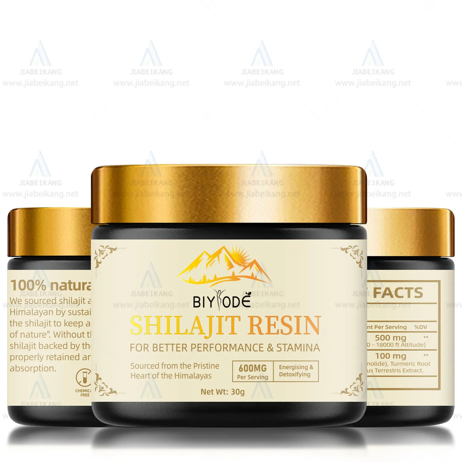 Hot Sale Ready Stock Private Label OEM ODM Custom Golden Cap High-End Natural Shilajit Resin Pure Himalayan