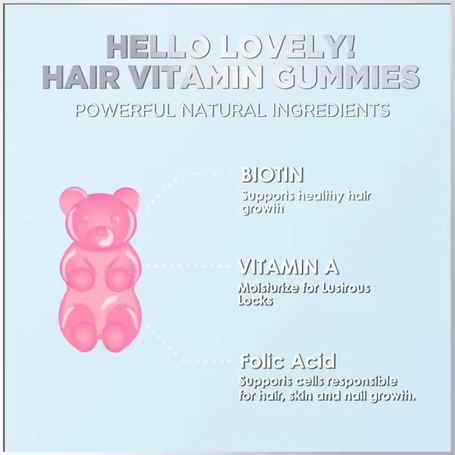 Private Label Dietary Supplement Biotin Gummy Hair Multivitamin Gummies Biotin Gummies for Women
