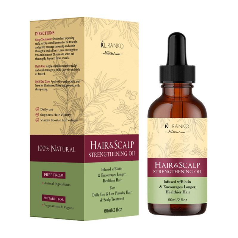 Private Label Organic Rosemary Peppermint Hair Growth Oil Natural Scalp Care Massage Hair Oil Smoothing Herbal Hair Regrowth