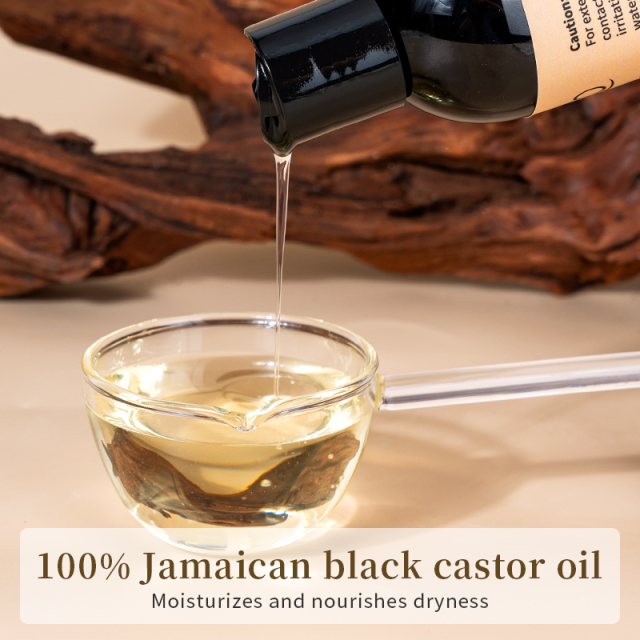 OEM ODM 100% Pure Jamaican Black Castor Oil Cold Pressed Organic Hair Scalp Care Skin Care Hair Growth Eyelash Growth Castor Oil