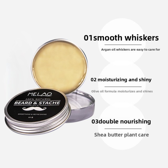 MELAO Cross-Border Beard Care Styling Cream Moisturizing and Nourishing Wax for Shaving and Beard Balm for Amazon and EBay