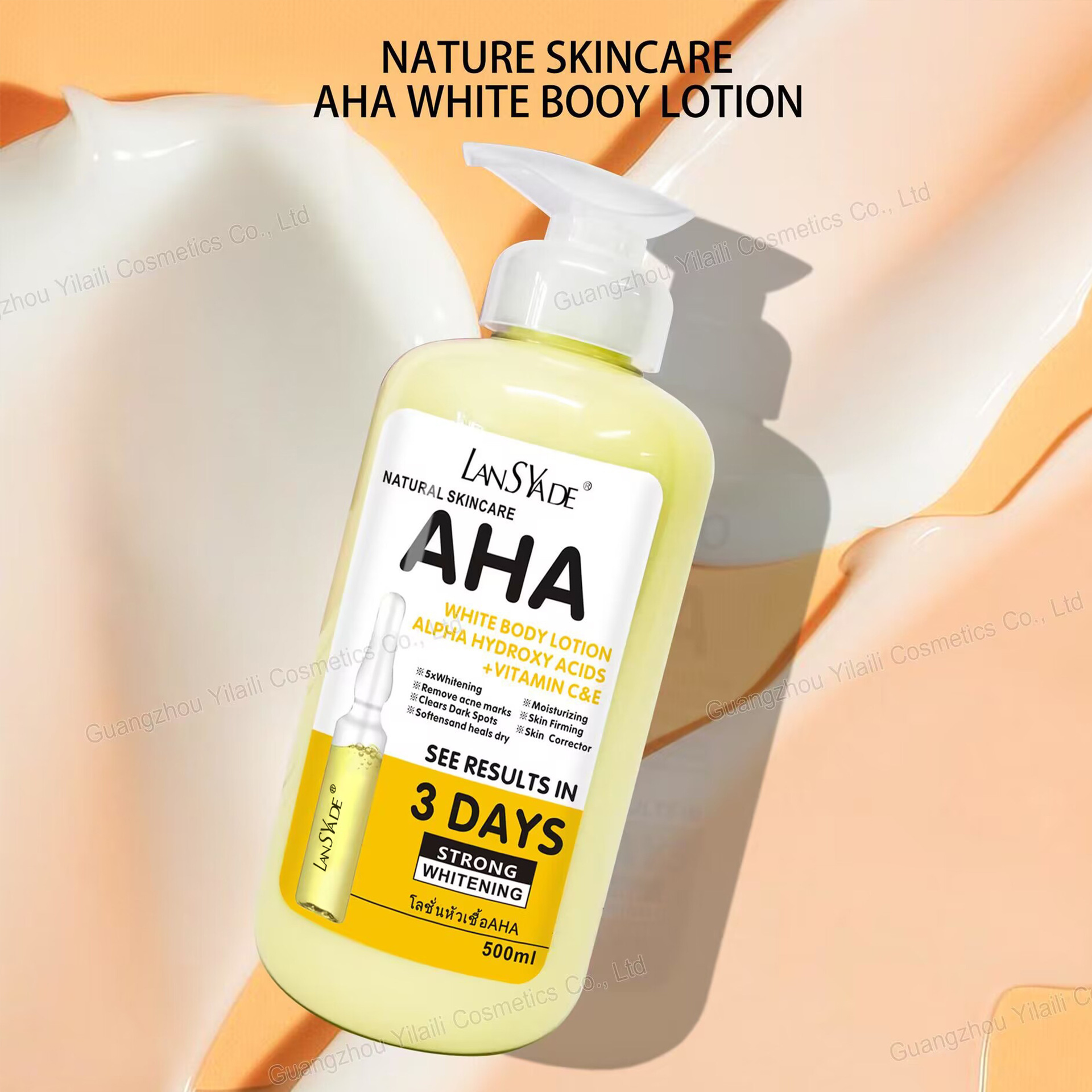 Niacinamide Whitening Lotion and Body Cream for Female Rapid Skin Bleaching and Instant Whitening for Face and Body
