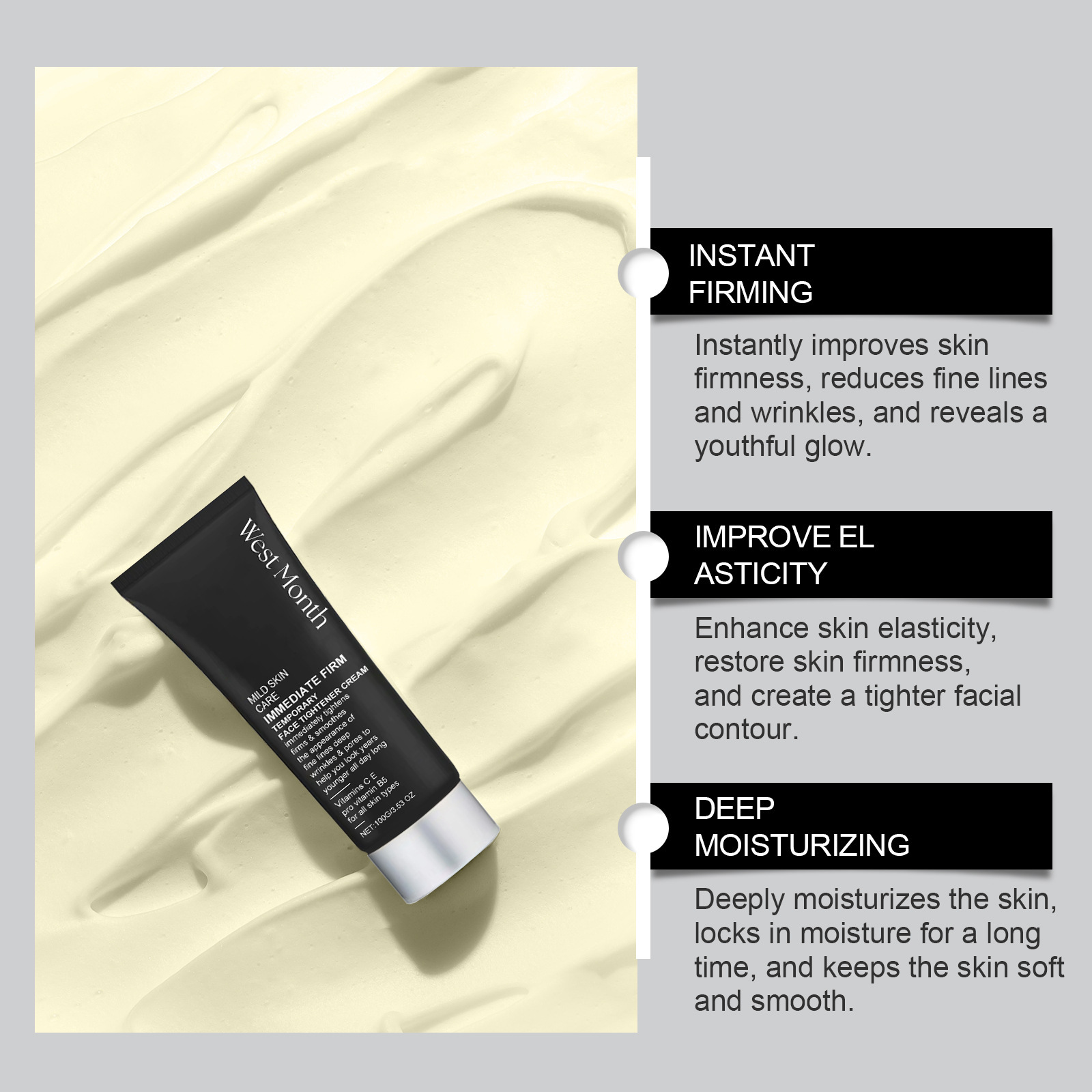 Hot Top Best Face Cream Instant Firming Improving Skin Stiffness Deep Moisturizing Keep Young Skin Tightening Cream