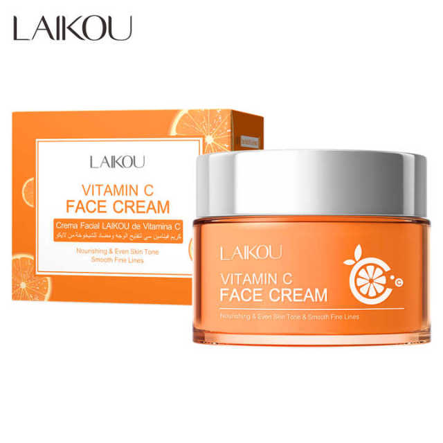 Laikou Vitamin C Brightening Anti-aging Day and Night Face Cream Shenzhen Silver Jar Facial Cream