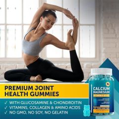 OEM Manufacturer Herbal Calcium Supplement Bone Strength Support Gummies with Vitamins D3, K2, and Magnesium