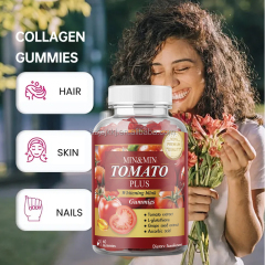 WelnessWays Whitening Gummies with Collagen Natural Herbal Body Beauty Skin Nourishment Hydration Glow TOMATO Skin Glow