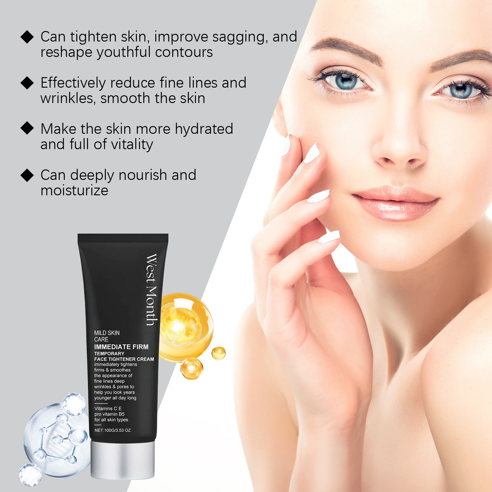 Hot Top Best Face Cream Instant Firming Improving Skin Stiffness Deep Moisturizing Keep Young Skin Tightening Cream