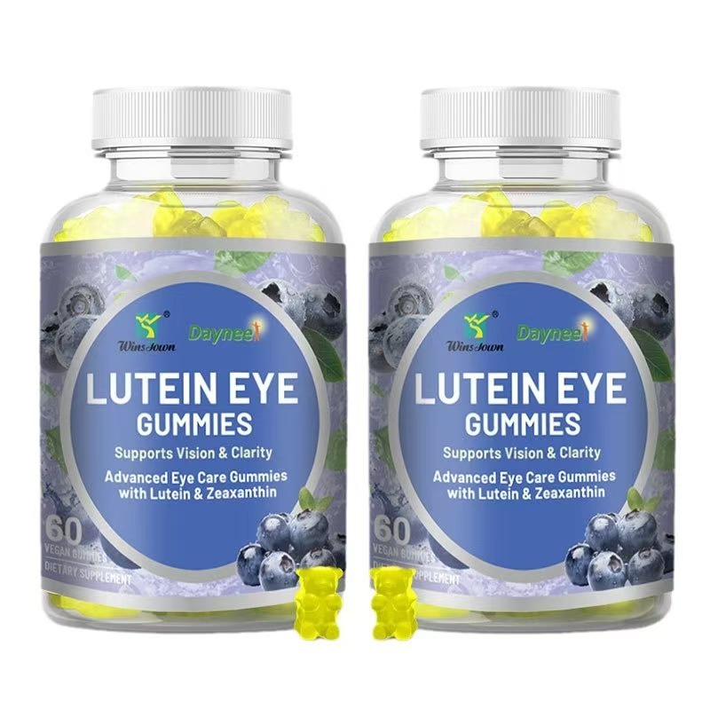 100% Natural Blueberry Lutein Gummies Vitamins for Eye Health Supports Eye Sight Relieves Eye Fatigue in Adults and Children
