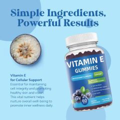 OEM/ODM Natural Blueberry Flavor Vitamin E Gummies for Eye Health