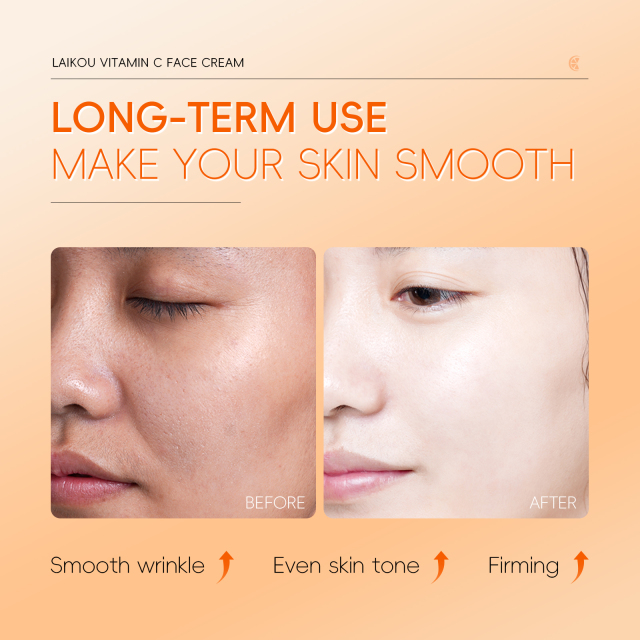 Laikou Vitamin C Brightening Anti-aging Day and Night Face Cream Shenzhen Silver Jar Facial Cream