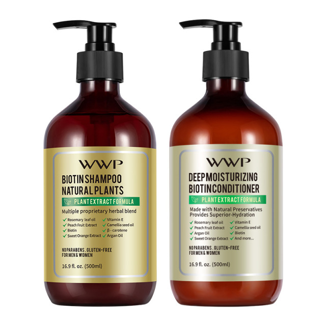 Superior Moisturization Natural Herbal Shampoo with Argan Oil Formula Biotin Hair Care Shampoo and Conditioner