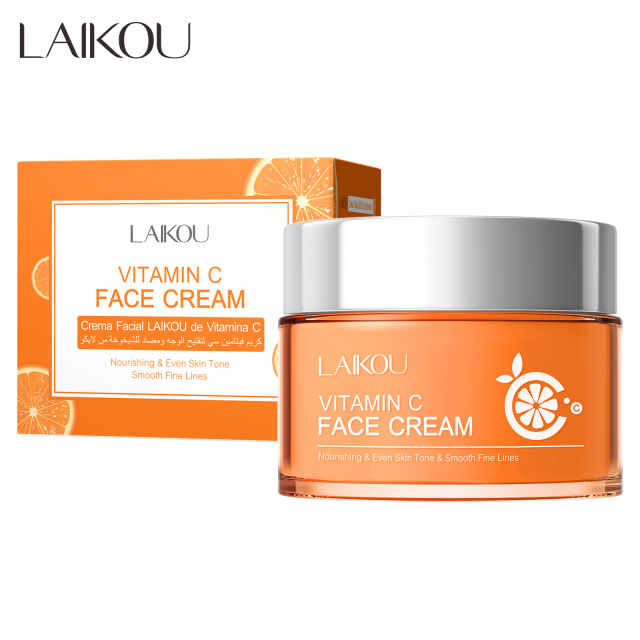 Laikou Vitamin C Brightening Anti-aging Day and Night Face Cream Shenzhen Silver Jar Facial Cream