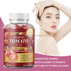 WelnessWays Whitening Gummies with Collagen Natural Herbal Body Beauty Skin Nourishment Hydration Glow TOMATO Skin Glow