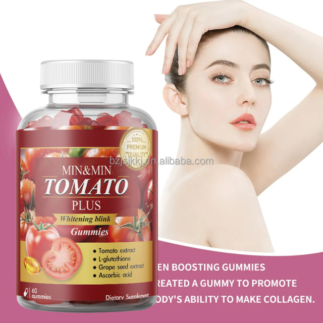 WelnessWays Whitening Gummies with Collagen Natural Herbal Body Beauty Skin Nourishment Hydration Glow TOMATO Skin Glow