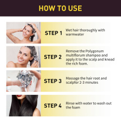 EELHOE Hair Products Shampoo Polygonum Multiflorum Essence Moisturizing Black Hair Cleaning Repair Shampoo