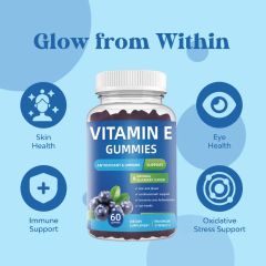 OEM/ODM Natural Blueberry Flavor Vitamin E Gummies for Eye Health