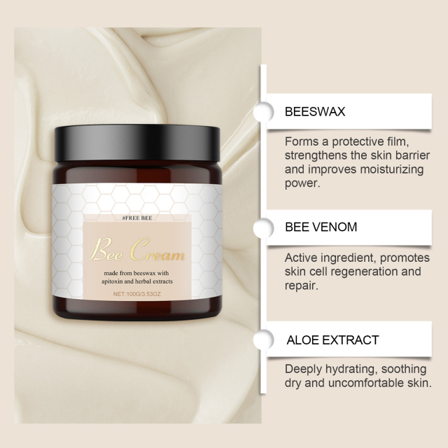 Private Label Natural Skin Care Improves Dry Skin Moisturizes Body Face Scar Cream Bee Venom Cream