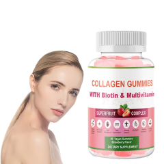 OEM/ODM/OBM Private Label Collagen Gummies With Biotin Multivitamins Remove Dark Spots Biotin Collagen Gummies for Skin