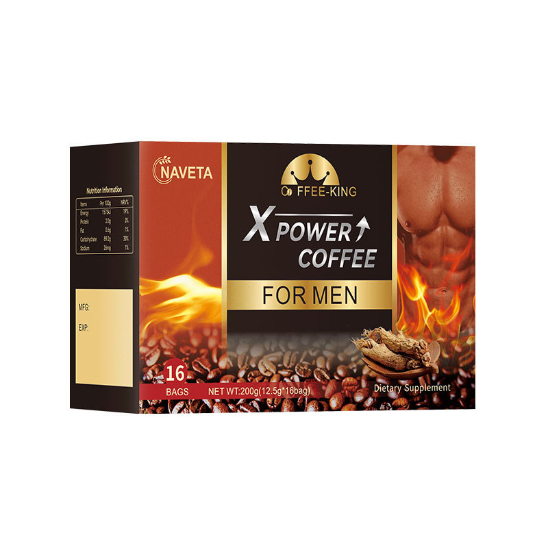 Man X Power Energy Coffee Natural Organic Private Label Herbal Instant Maca Coffee for Men