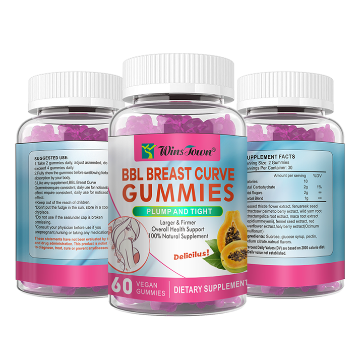 Private Label Winstown Products Branded BBL up Gummy in Good Effective China GMP Factory Bbl Gummies Vegan Butt Enhancement