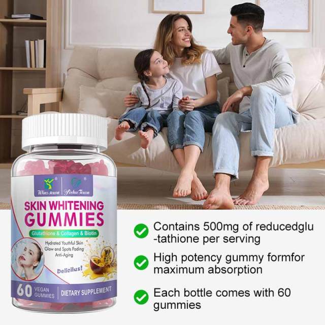 Lightening Skin Gummies Skin Whitening Gummies Dietary Supplement Collagen Soft Candy Glow White Candy Skin Whitening Gummies