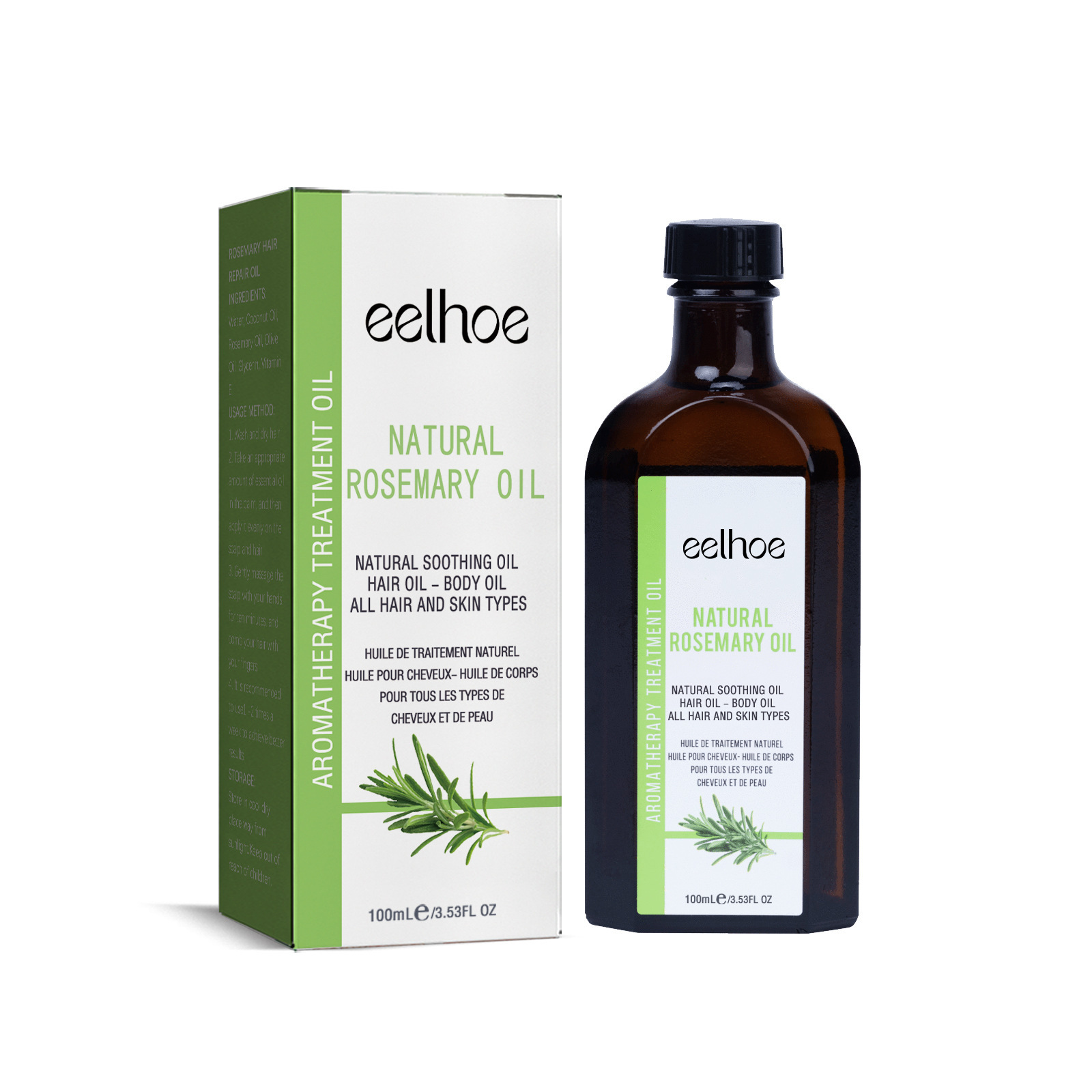 Custom Logo 100ml Natural Rosemary Oil Hair Growth Hair Essential Oil Hair Oil