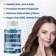 OEM ODM Biotin Hair Vitamin Gummy Bear Biotin Collagen Multivitamin Collagen Hair Skin Nails Biotin Gummies