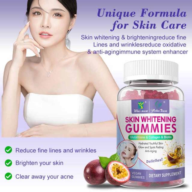 Lightening Skin Gummies Skin Whitening Gummies Dietary Supplement Collagen Soft Candy Glow White Candy Skin Whitening Gummies