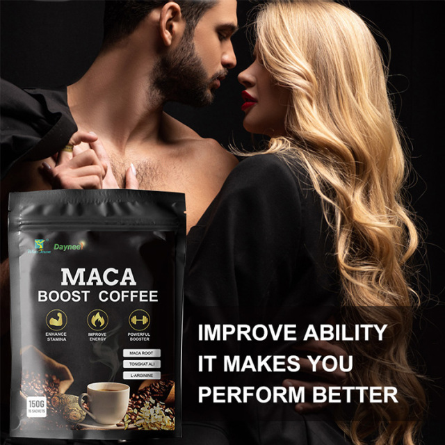 X-power Men Power Coffee for Sex Long Time Organic Maca Black Energy Instant Maca Coffee for Men