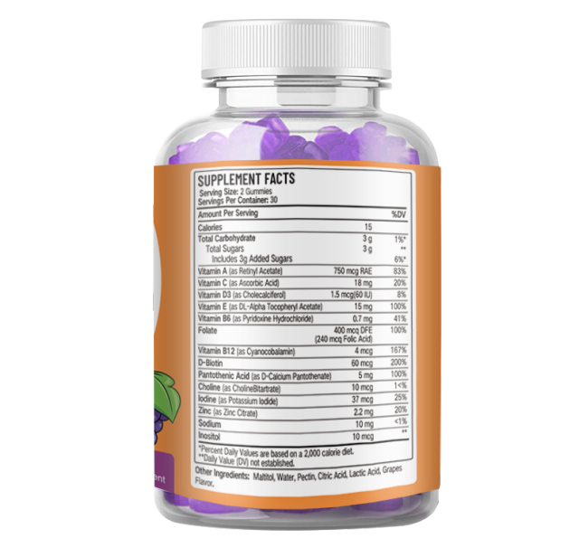 Winstown Daynee OEM Brand Natural Multivitamin Gummy for Kids Halal Vitamins Gummies Candy Tablet GMP Factory with ISO HACCP