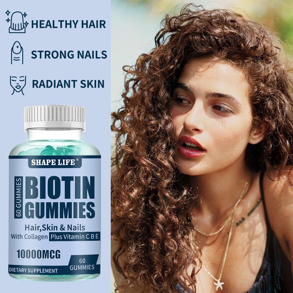 OEM ODM Biotin Hair Vitamin Gummy Bear Biotin Collagen Multivitamin Collagen Hair Skin Nails Biotin Gummies