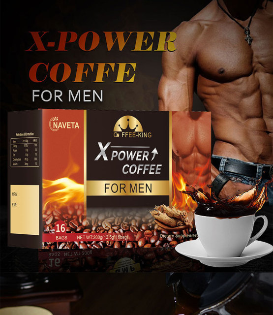 Man X Power Energy Coffee Natural Organic Private Label Herbal Instant Maca Coffee for Men
